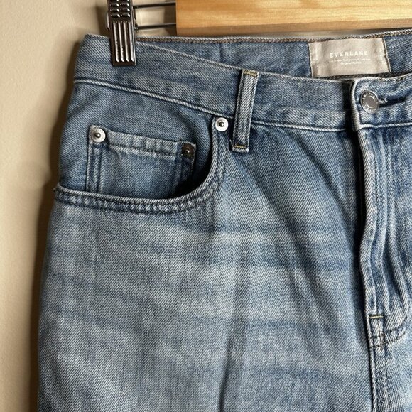 Everlane Womens Super Soft Straight Leg Jeans Size 28 Cotton Med Wash Mid Rise - Picture 5 of 12